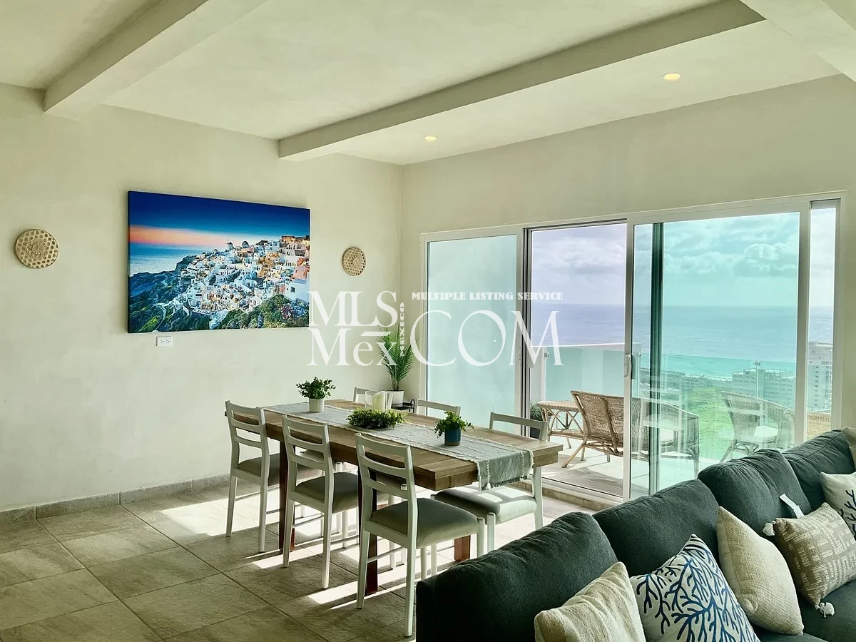 Ocean View Furnished Apartment for Rent in Rosarito | 3BR | Villas San Ángel | Near U.S. Border