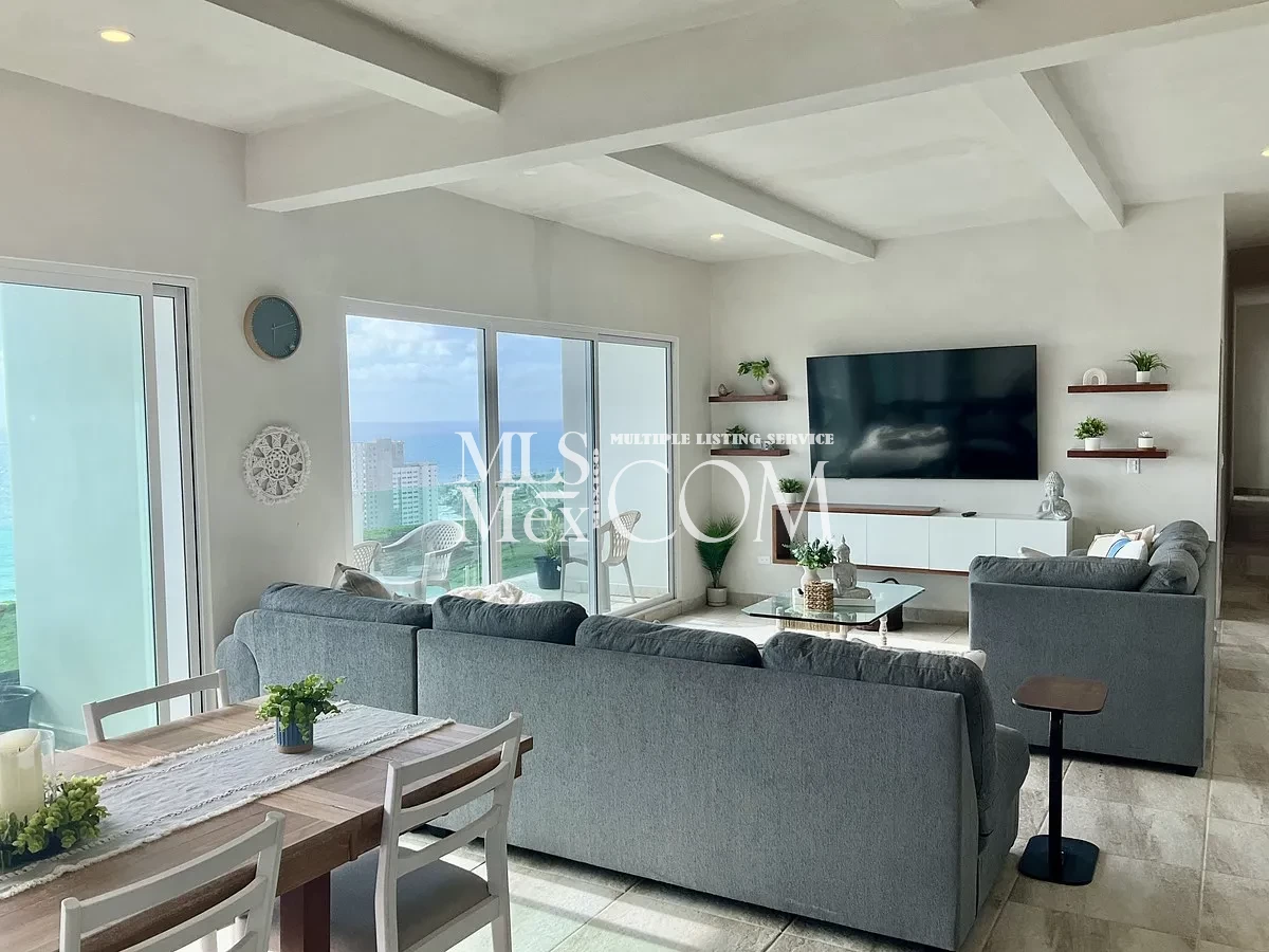 Ocean View Furnished Apartment for Rent in Rosarito | 3BR | Villas San Ángel | Near U.S. Border
